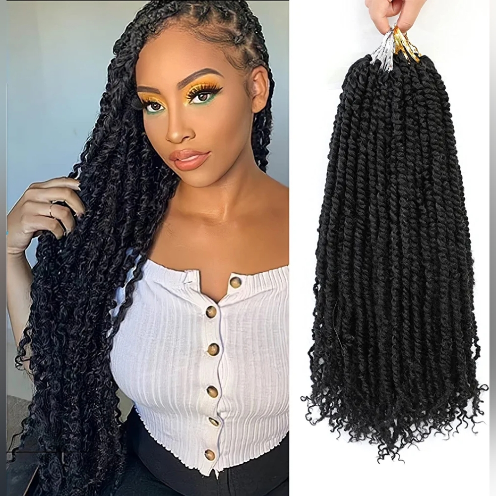 14 Inches Passion Twist Crochet Hair 6 Packs Pre-looped Passion Twist